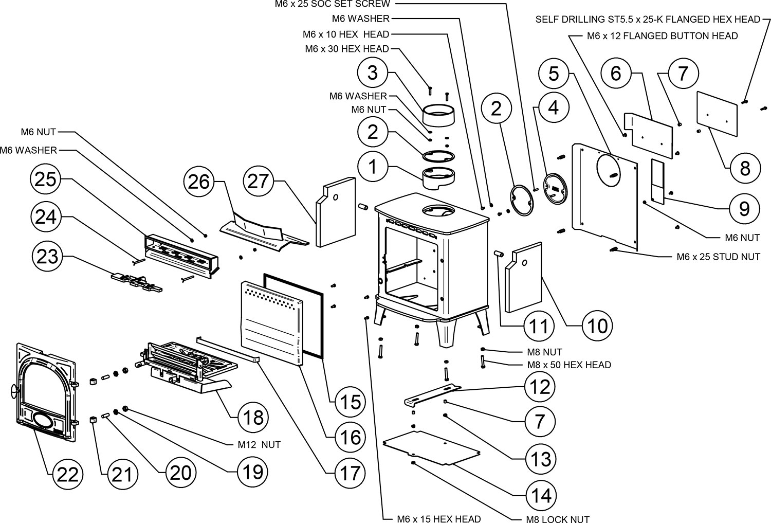 PR11115-3 - Stovax Spare Parts