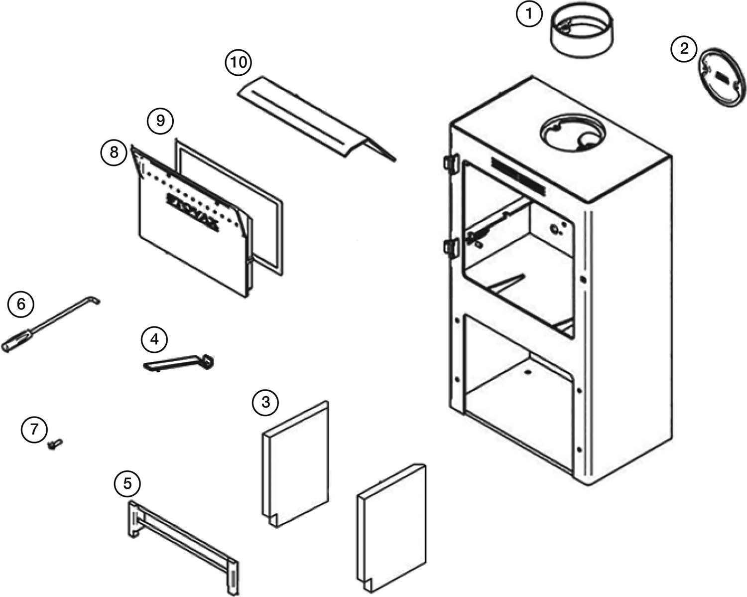 PRxxxx-View-5-Midline-W-MK2-Spares-Issue-1-1 - Stovax Spare Parts