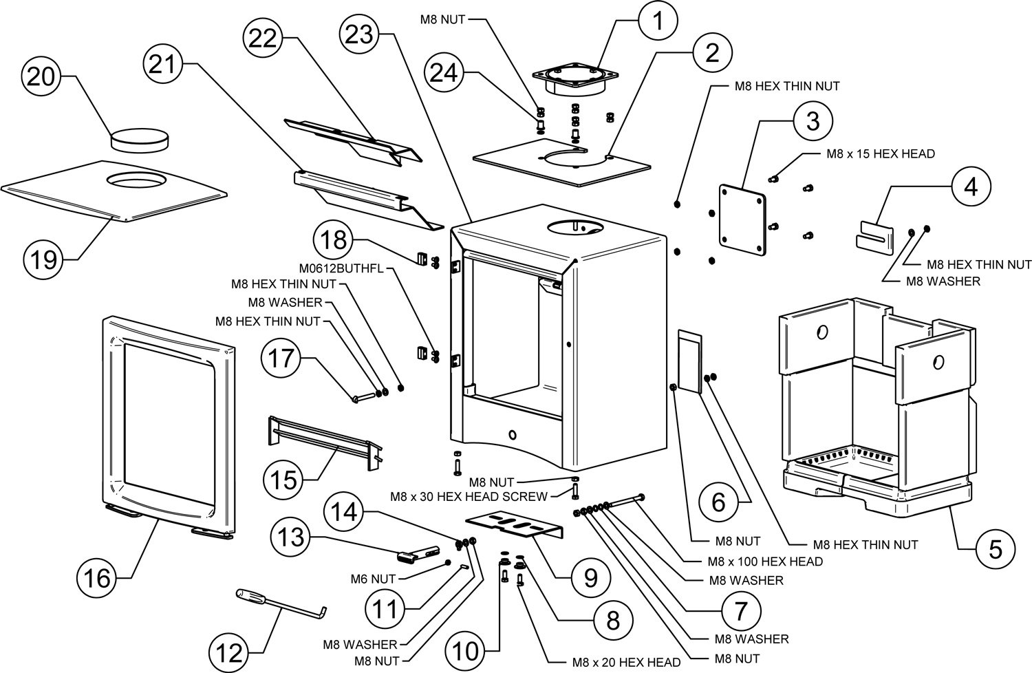 Simple Wood Burning Stove Parts 